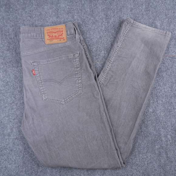 Levi's Other - Levi's 511 Slim Fit Pants Mens 36x32 Grey Corduroy Waterless Stretch Trousers